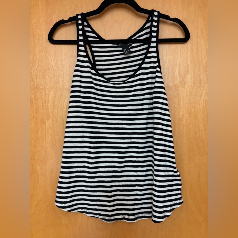 H&M Black/White Striped Tank Top